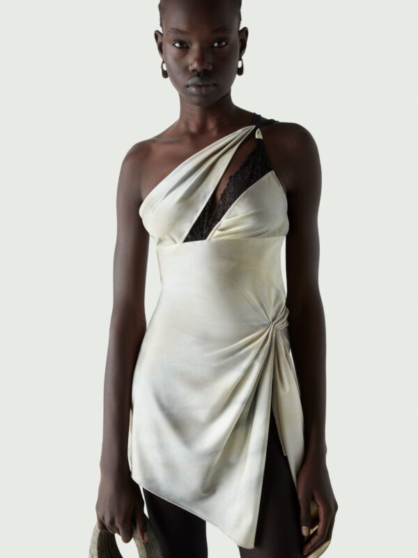 ASYMMETRIC MINI DRESS