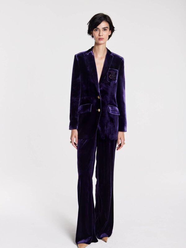 ARMANDA VELVET VIOLET JACKET
