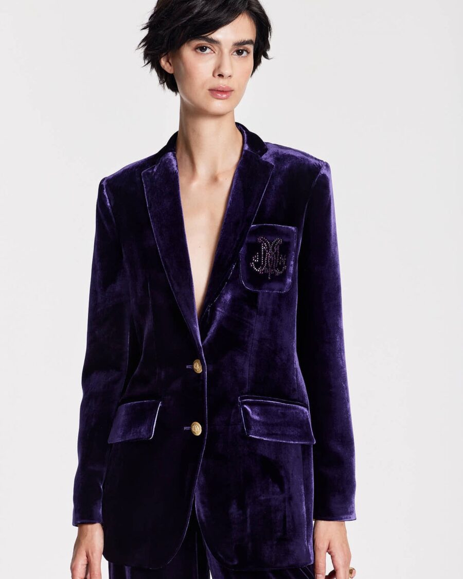 ARMANDA VELVET VIOLET JACKET