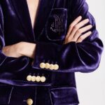 ARMANDA VELVET VIOLET JACKET