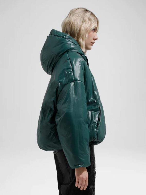 PUFF HOODIE LIGHT PADDED FOREST GREEN