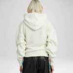 CROP HOODIE STRING SWEATER WHITE