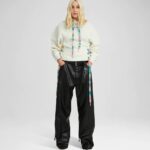 CROP HOODIE STRING SWEATER WHITE