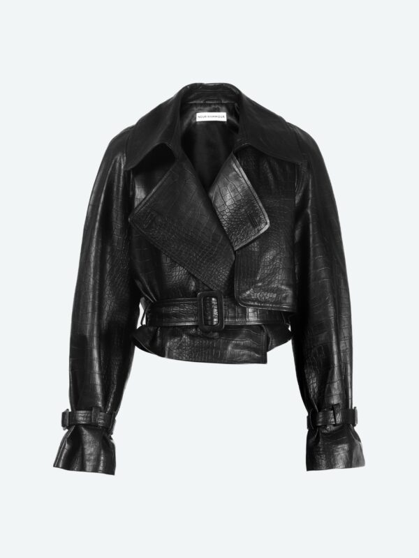HATTI EMBOSSED LEATHER JACKET