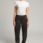 BLACK BAGGY CARGO TROUSERS
