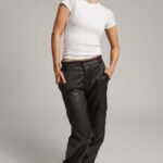 BLACK BAGGY CARGO TROUSERS
