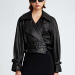 HATTI EMBOSSED LEATHER JACKET