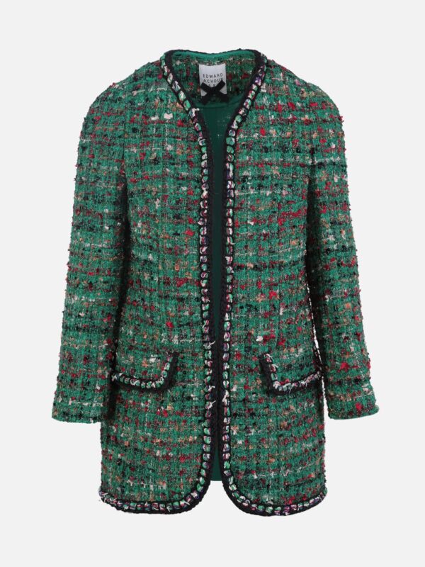 LONG JACKET IN GREEN TWEED