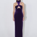 CLEVELAND VELVET DRESS - PURPLE