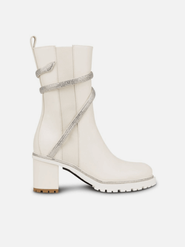 CLEO CRYSTAL IVORY BOOTIE 60