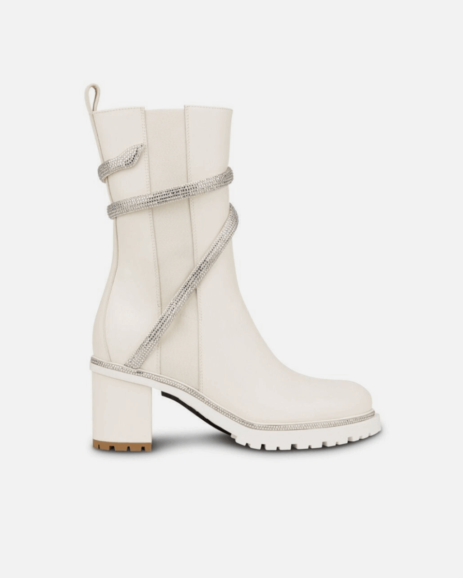 CLEO CRYSTAL IVORY BOOTIE 60
