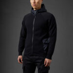 Metropolis Series Double Mixed Zipped Hoodie