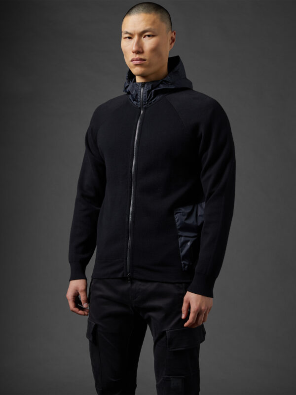 Metropolis Series Double Mixed Zipped Hoodie
