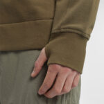 Diagonal Raised Fleece Zipped Sweatshirt