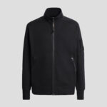 Diagonal Raised Fleece Zipped Sweatshirt