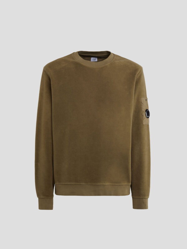 Reverse Brushed & Emerized Diag. Fleece Sweatshirt