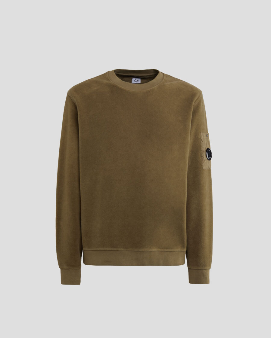 Reverse Brushed & Emerized Diag. Fleece Sweatshirt