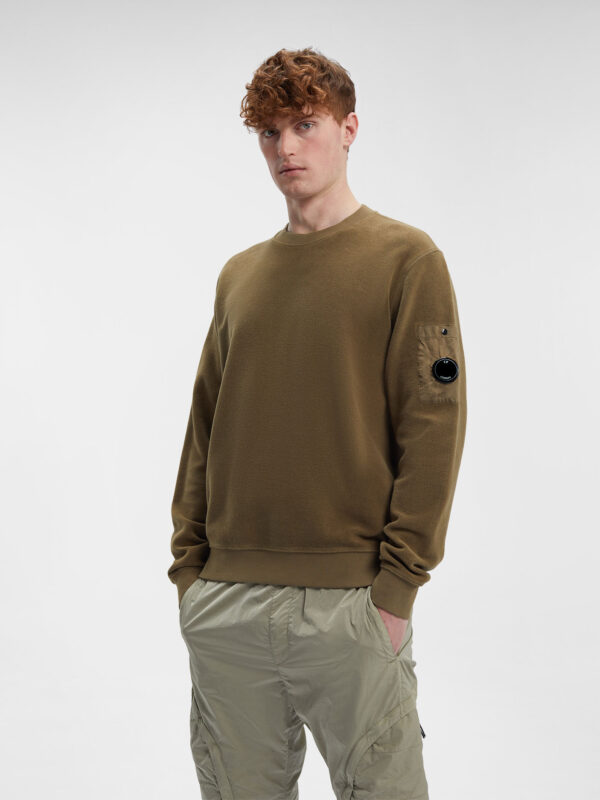 Reverse Brushed & Emerized Diag. Fleece Sweatshirt