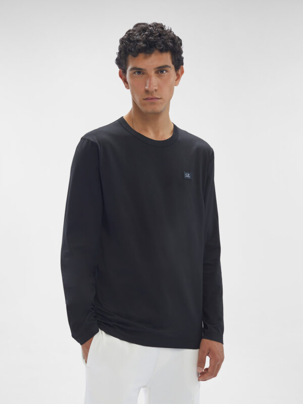 Mercerized Light Jersey 70/2 Long Sleeved Logo T-shirt