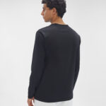 Mercerized Light Jersey 70/2 Long Sleeved Logo T-shirt
