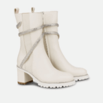 CLEO CRYSTAL IVORY BOOTIE 60