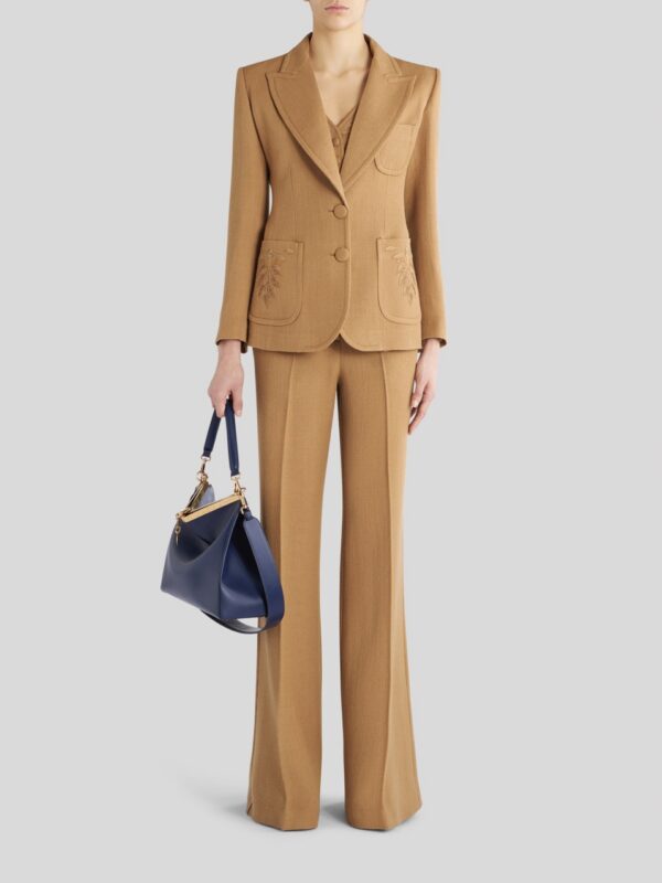 TWO-BUTTON JACKET WITH EMBROIDERY