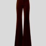 FLARED VELVET TROUSERS