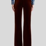 FLARED VELVET TROUSERS