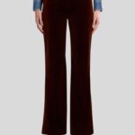 FLARED VELVET TROUSERS
