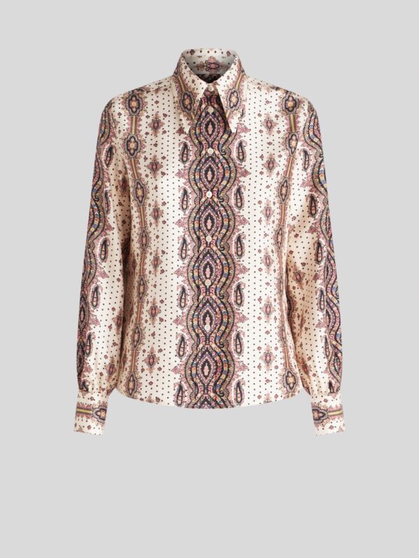 PRINTED SILK TWILL SHIRT