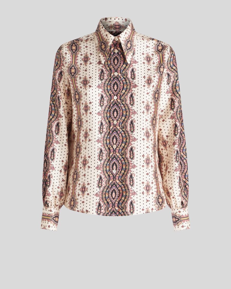 PRINTED SILK TWILL SHIRT