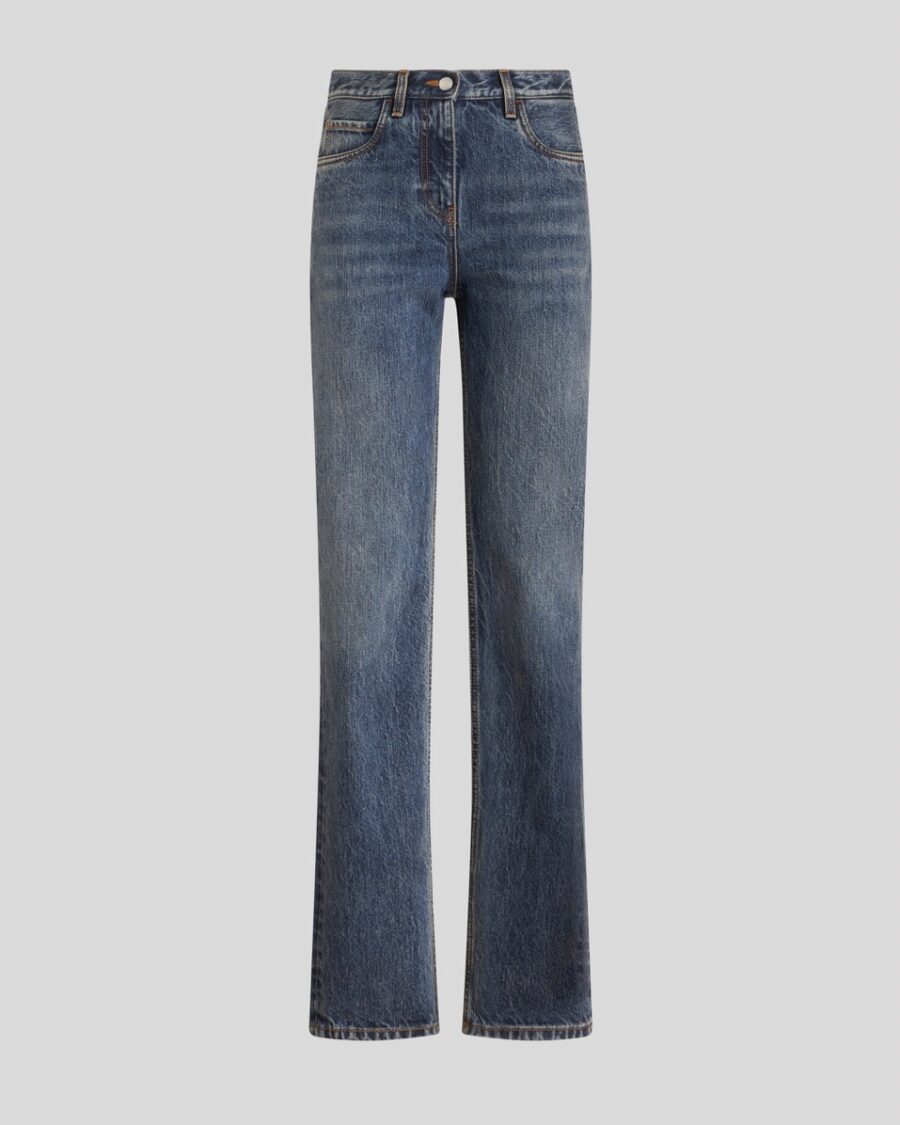 JEANS WITH EMBROIDERED POCKETS