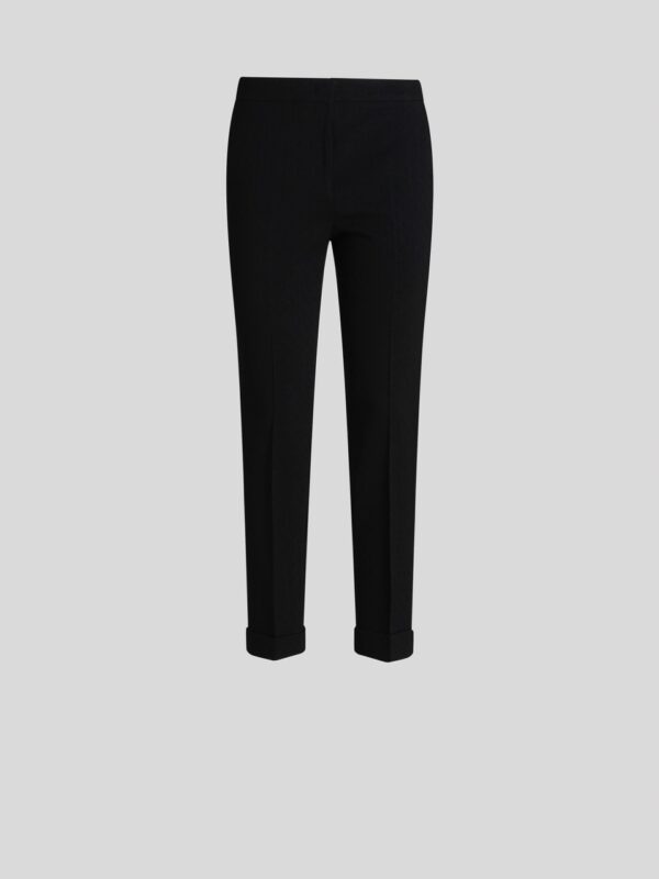 CIGARETTE TROUSERS WITH TURN-UP