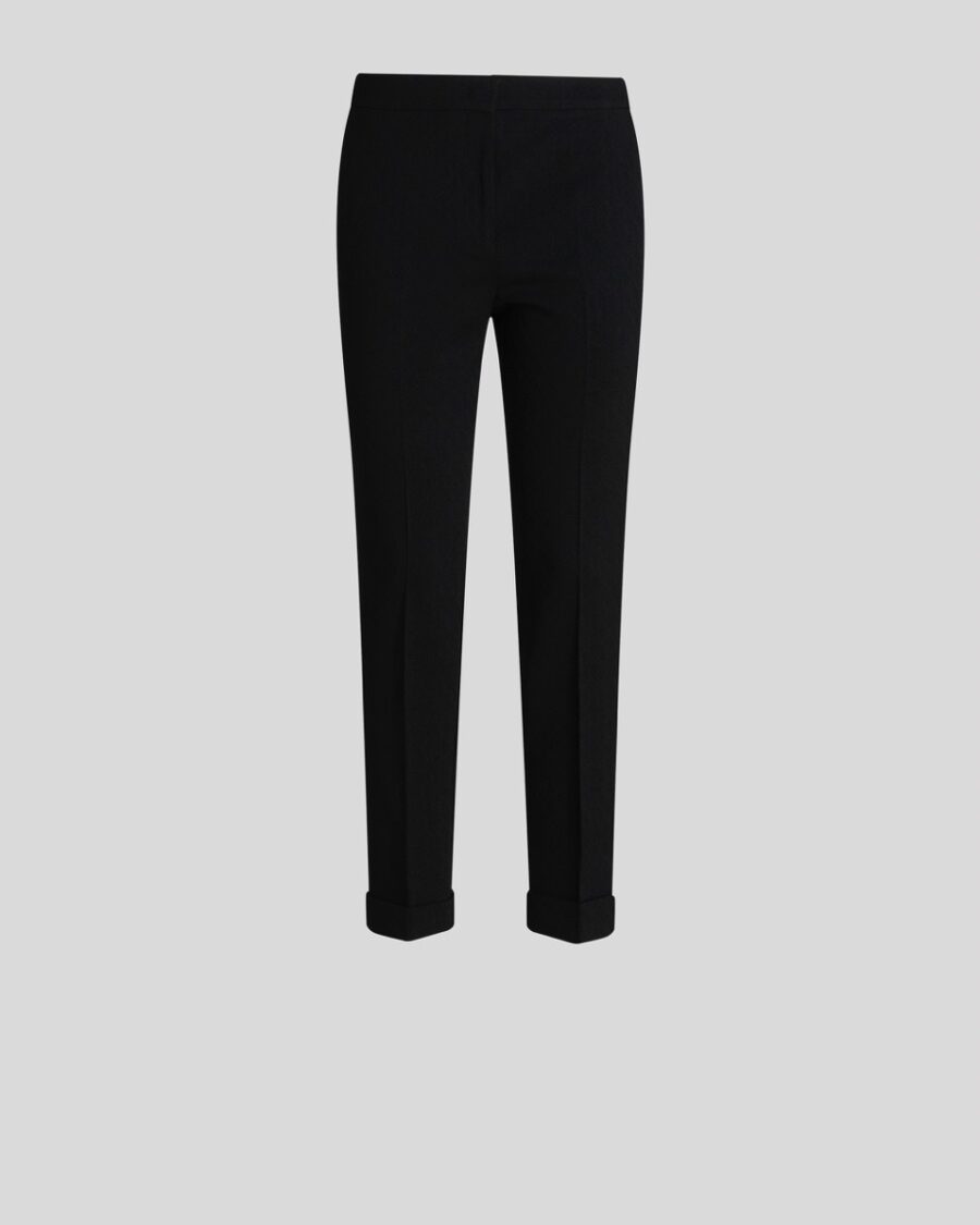 CIGARETTE TROUSERS WITH TURN-UP