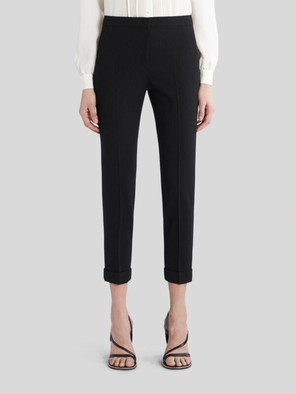 CIGARETTE TROUSERS WITH TURN-UP