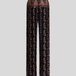 PAISLEY VELVET PALAZZO TROUSERS