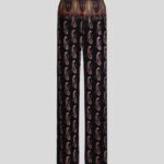 PAISLEY VELVET PALAZZO TROUSERS