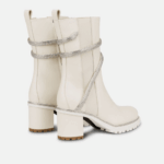 CLEO CRYSTAL IVORY BOOTIE 60