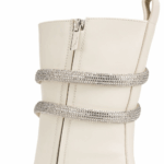 CLEO CRYSTAL IVORY BOOTIE 60
