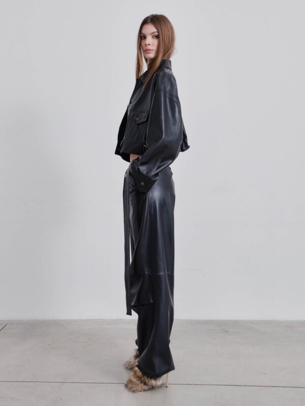 CARTER PLONGE NAPPA LEATHER CROPPED JACKET
