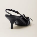 BRUSHED LEATHER SLINGBACKS