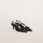 BRUSHED LEATHER SLINGBACKS