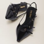 BRUSHED LEATHER SLINGBACKS