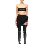 ASYMMETRIC RUFFLE HEM MINI SKIRT