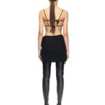 ASYMMETRIC RUFFLE HEM MINI SKIRT