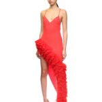 ASYMMETRIC RUFFLE CAMI DRESS