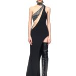 CRYSTAL SCARF GOWN