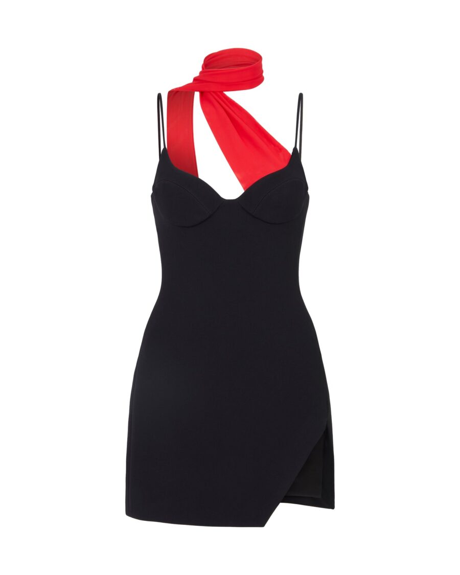 TULLE SCARF MINI DRESS