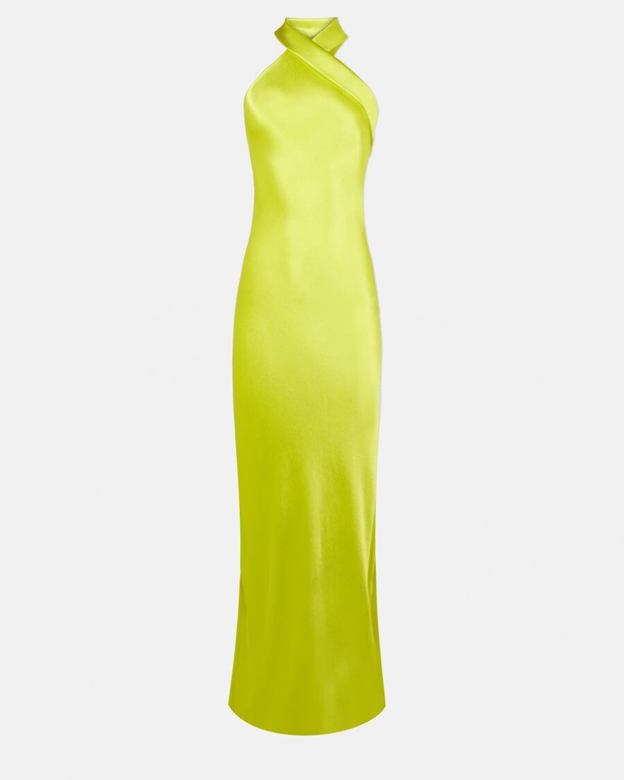 PANDORA DRESS - LIME YELLOW