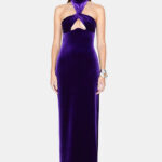 CLEVELAND VELVET DRESS - PURPLE